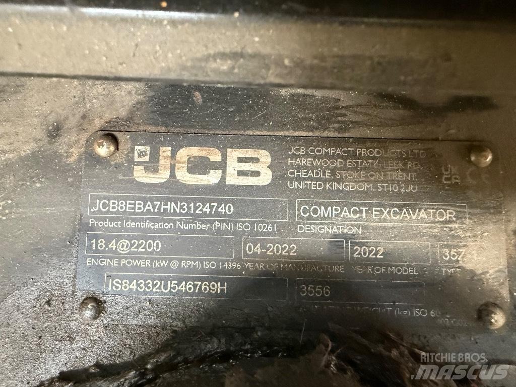 JCB 35Z-1 Mini ekskavatoriai < 7 t