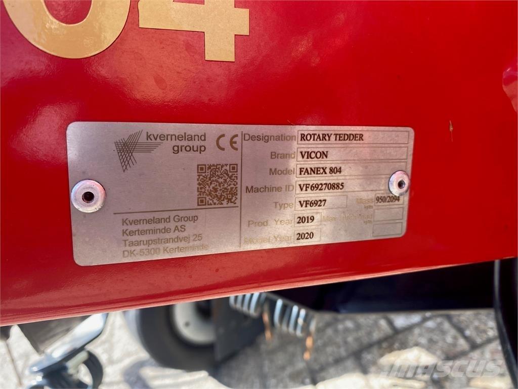 Vicon Fanex 804 Šieno grėbliai ir vartytuvai