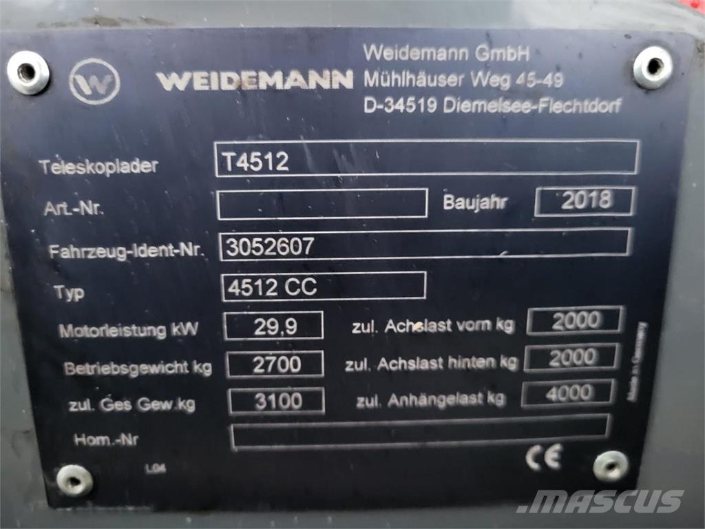 Weidemann T4512 Teleskopiniai krautuvai žemės ūkiui