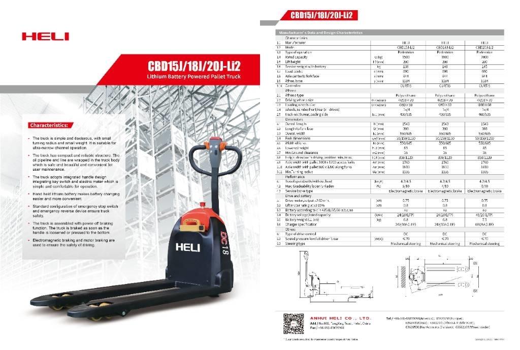 Heli CBD20 Mažų aukščių keltuvai
