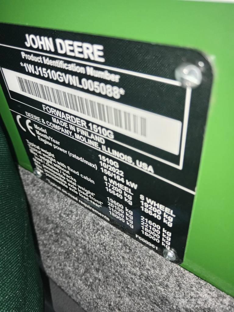 John Deere 1510 G Naudoti miškovežiai (Forvarderiai)