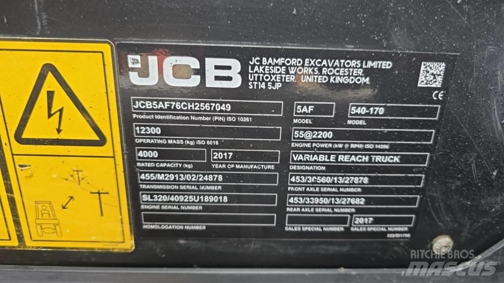 JCB 540-170 Teleskopiniai krautuvai
