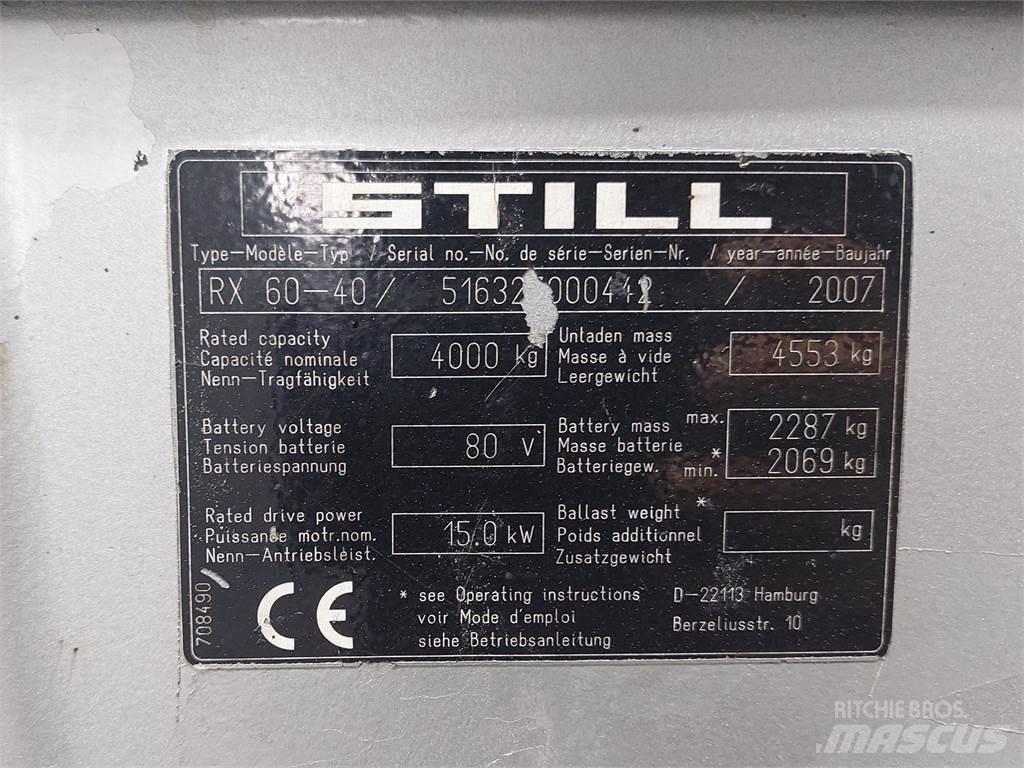 Still RX60 40 Elektriniai šakiniai krautuvai