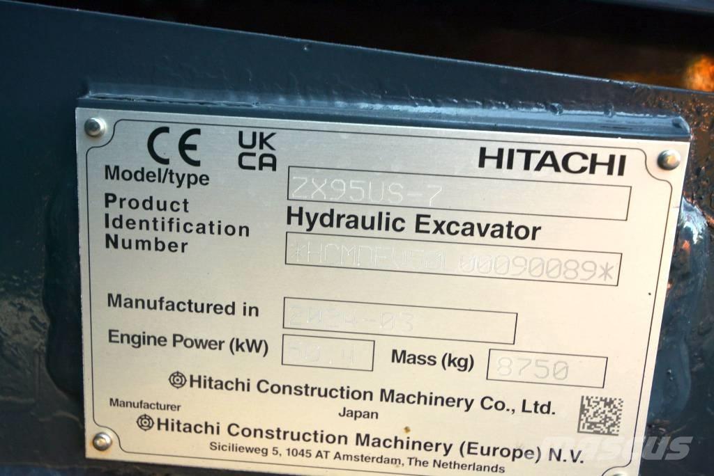 Hitachi ZX 95 US-7 Vidutinės galios ekskavatoriai 7-12 t