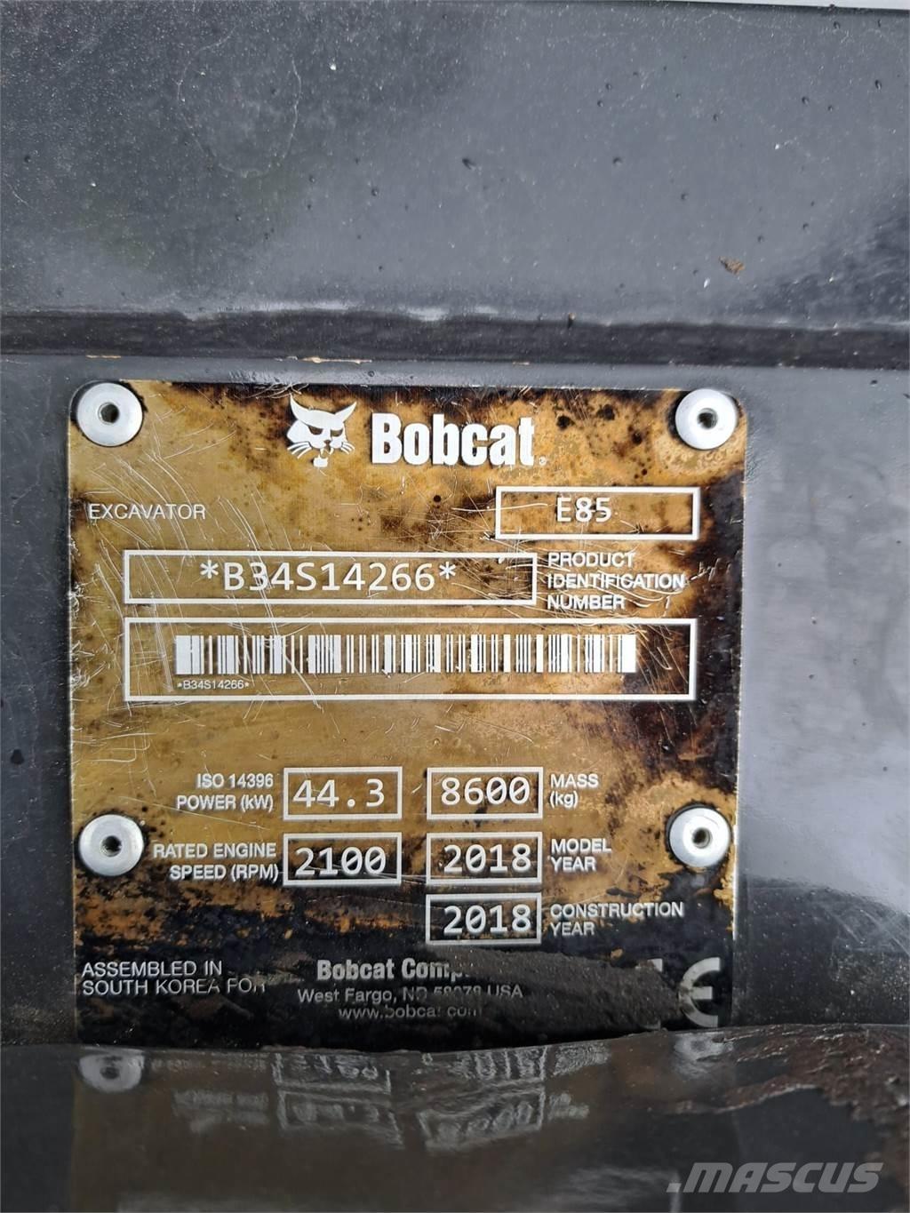 Bobcat E85 Mini ekskavatoriai < 7 t