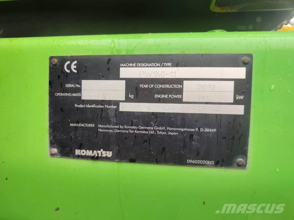 Komatsu PW 160-11 Ratiniai ekskavatoriai