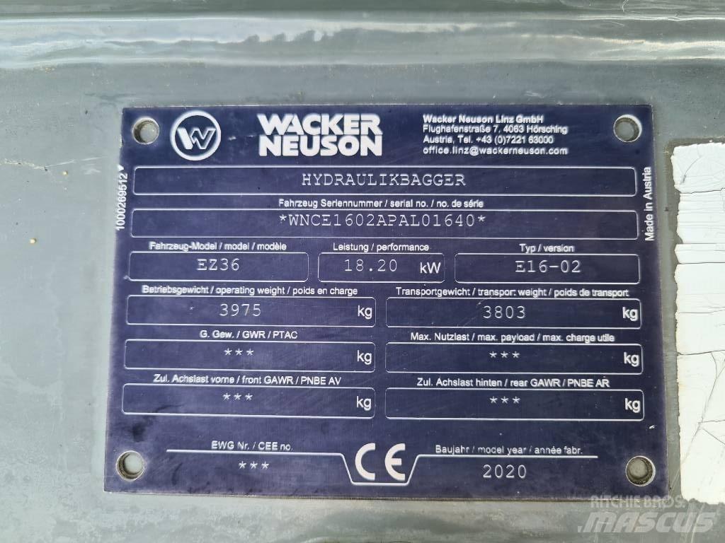 Wacker Neuson EZ36 Vikšriniai ekskavatoriai