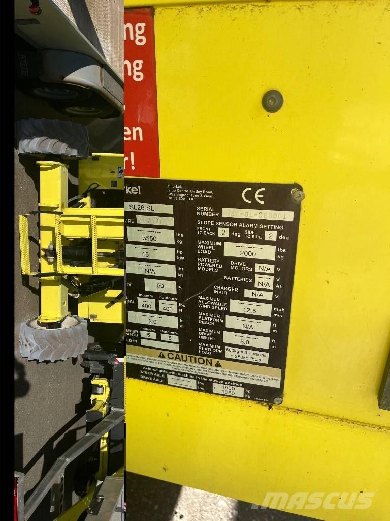 Snorkel SL 26 SL Žirkliniai keltuvai