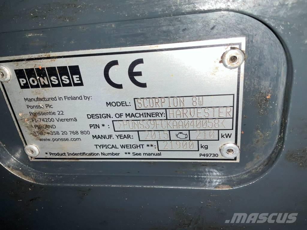 Ponsse SCORPION 8W Miško technika (Harvesteriai)