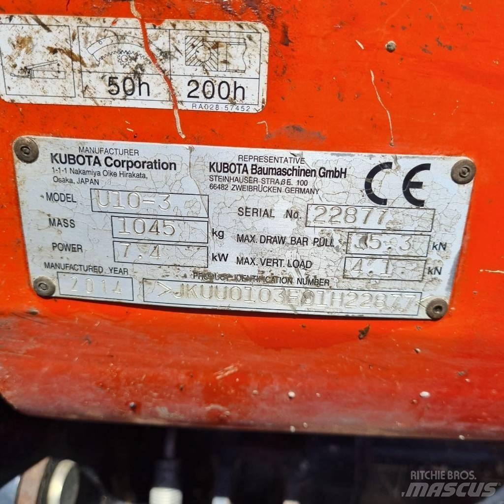 Kubota U 10-3a Mini ekskavatoriai < 7 t