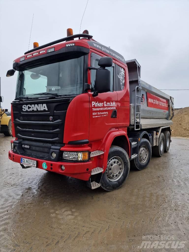 Scania G 450 Savivarčių priekabų vilkikai