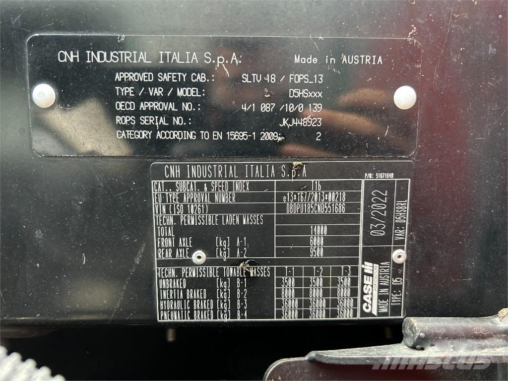 CASE Puma 185 CVX Traktoriai