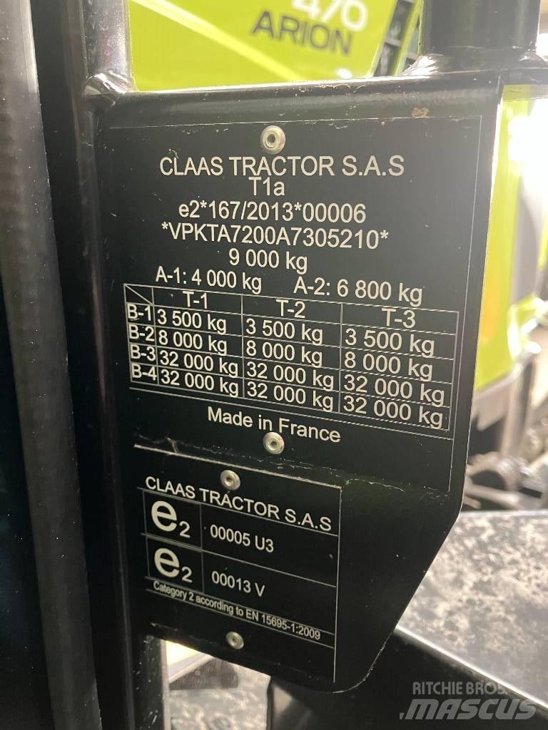 Claas Arion 470 Traktoriai