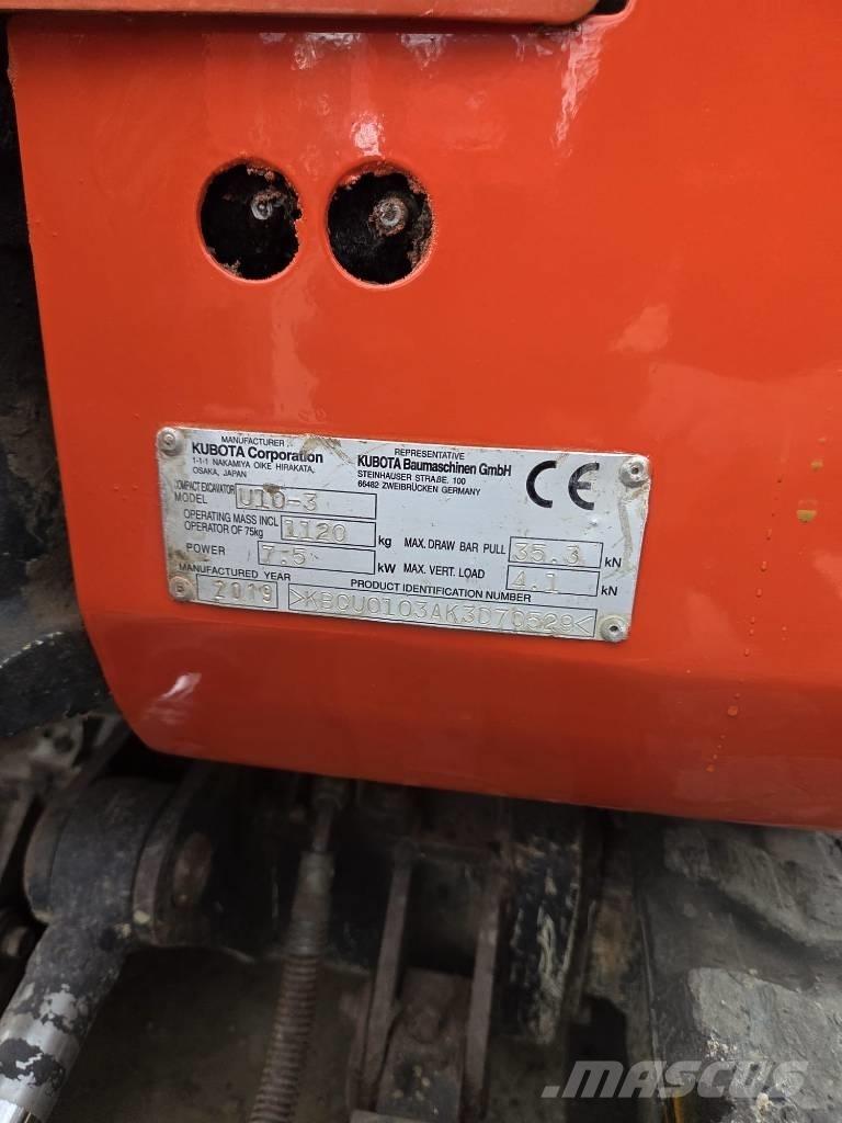 Kubota U 10-3 Mini ekskavatoriai < 7 t