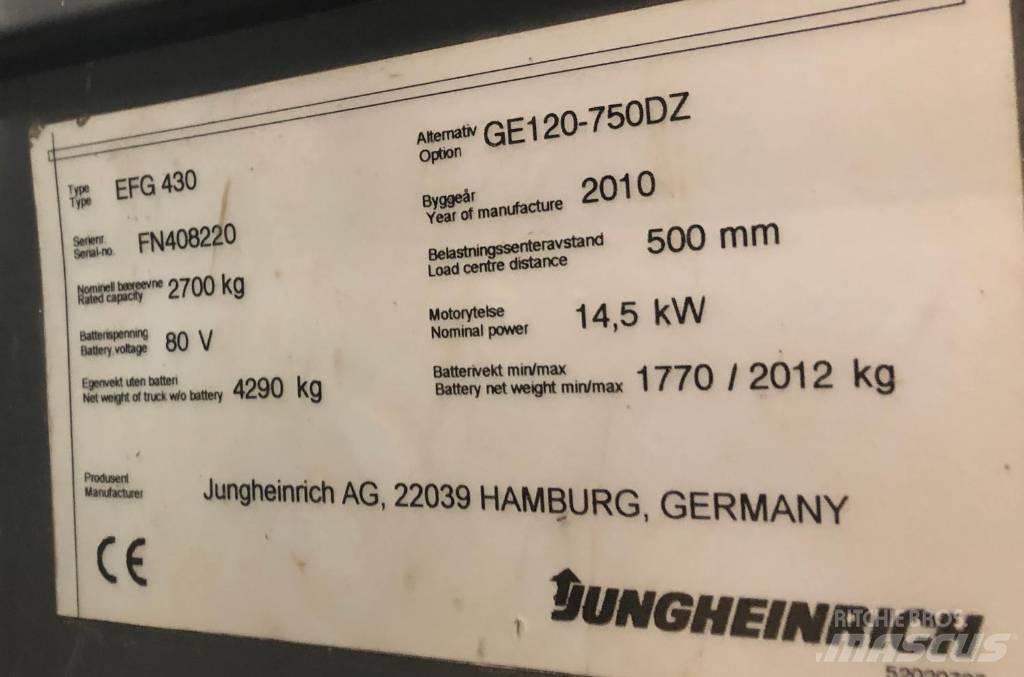 Jungheinrich EFG430 Elektriniai šakiniai krautuvai