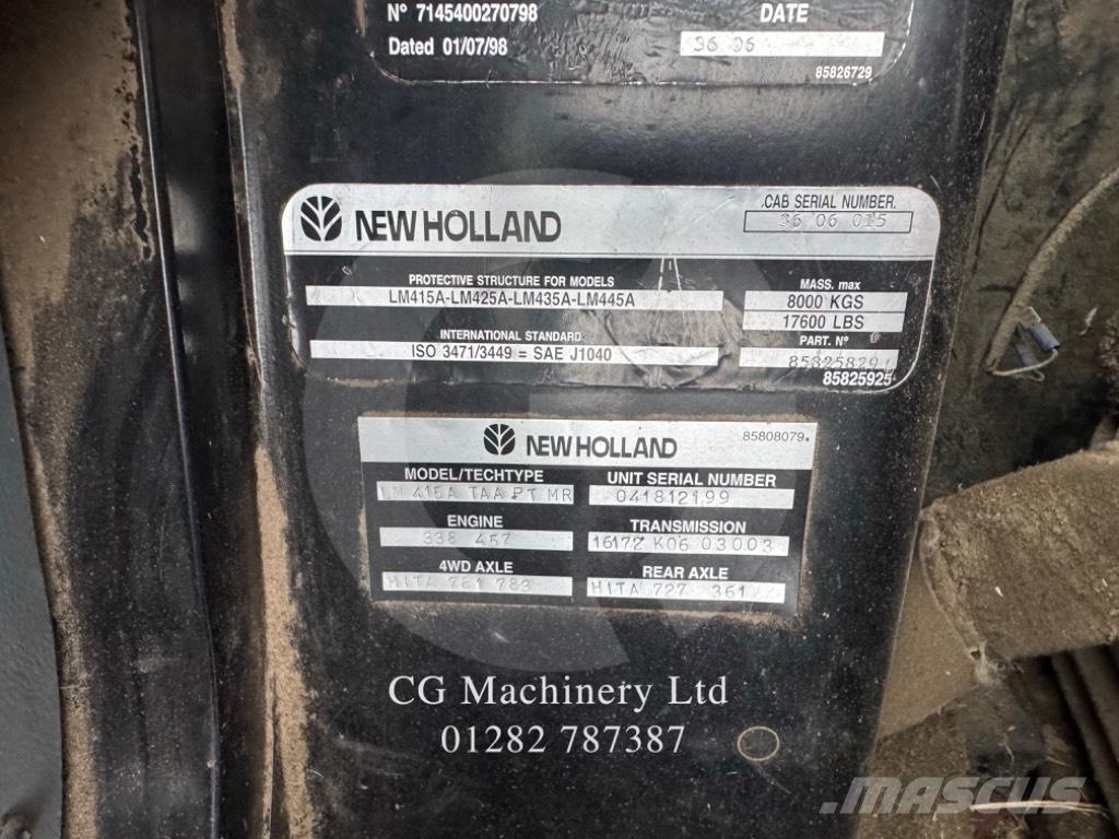 New Holland LM 415 A Teleskopiniai krautuvai žemės ūkiui