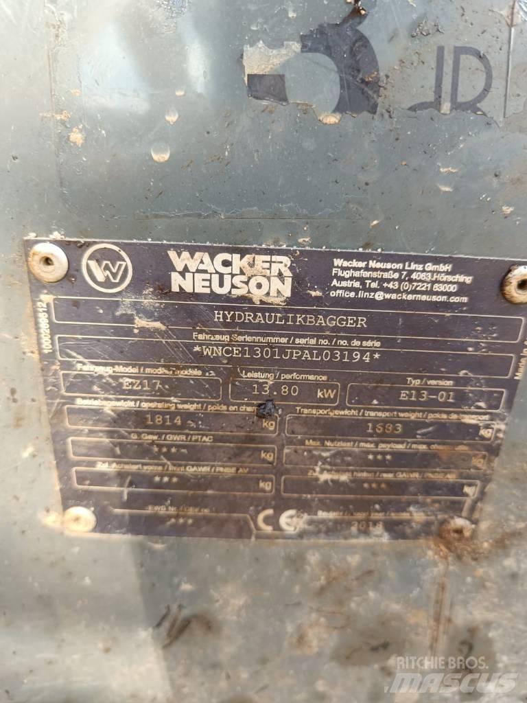 Wacker Neuson EZ 17 Mini ekskavatoriai < 7 t