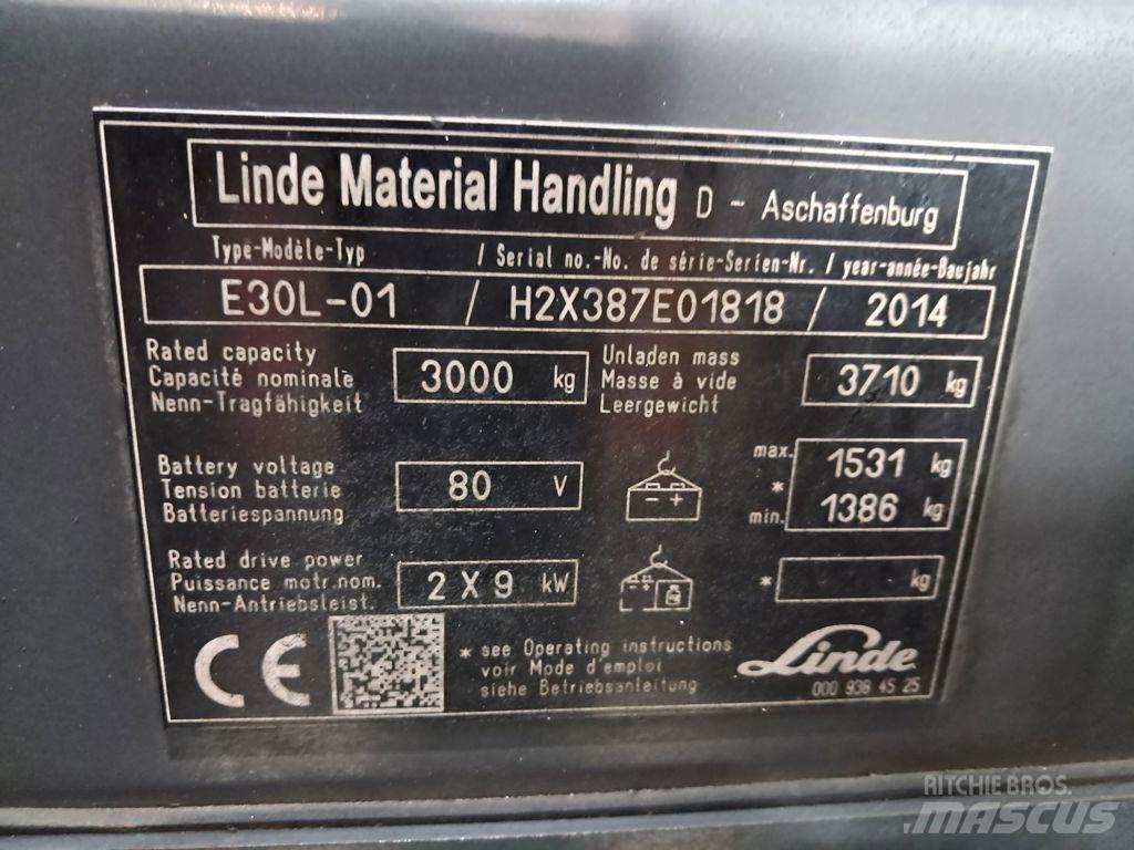 Linde E30L-01 Elektriniai šakiniai krautuvai