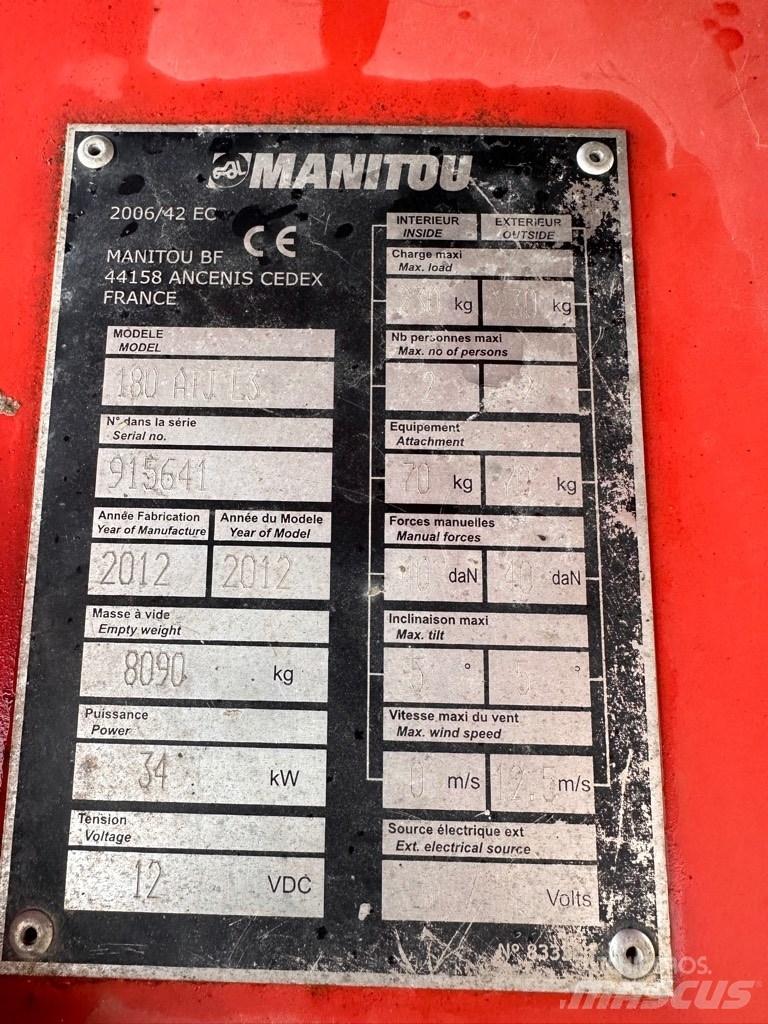 Manitou ATJ180 Alkūniniai keltuvai