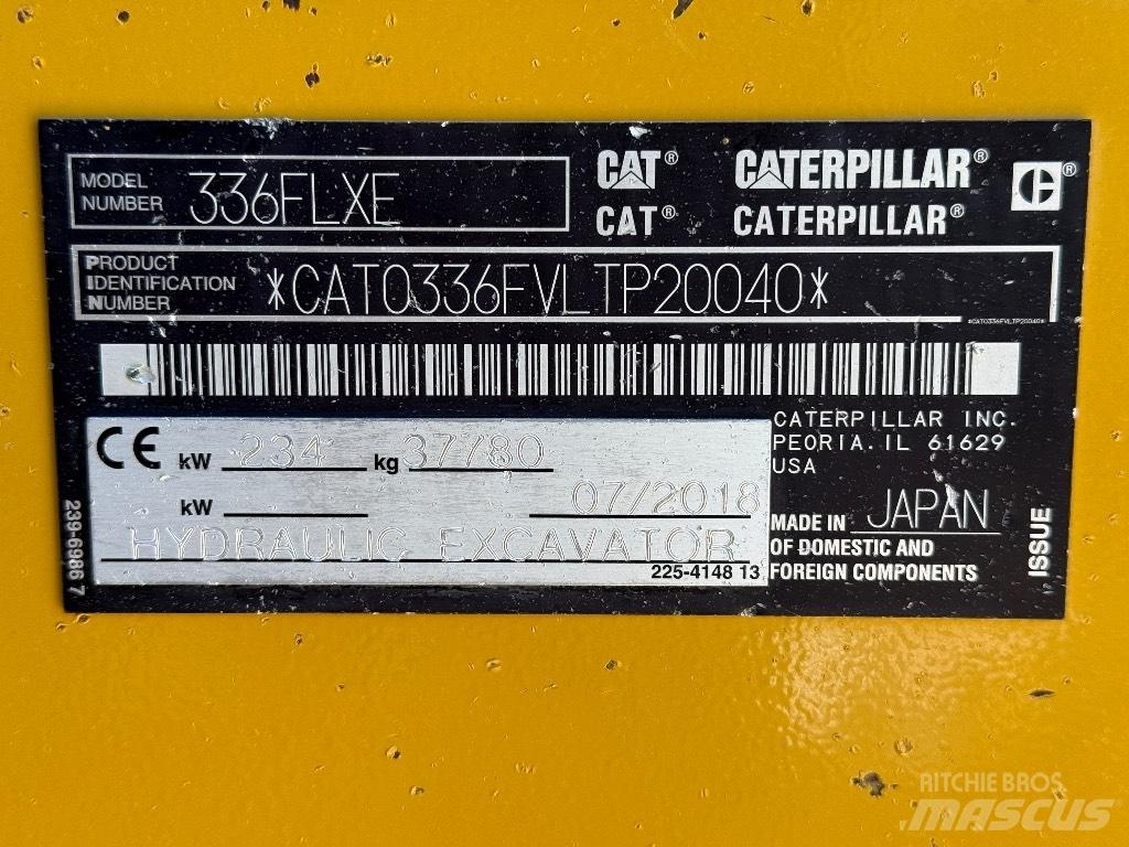 CAT 336 FL Vikšriniai ekskavatoriai