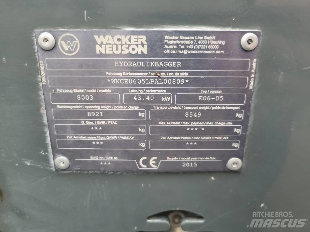 Wacker Neuson 8003 Vidutinės galios ekskavatoriai 7-12 t