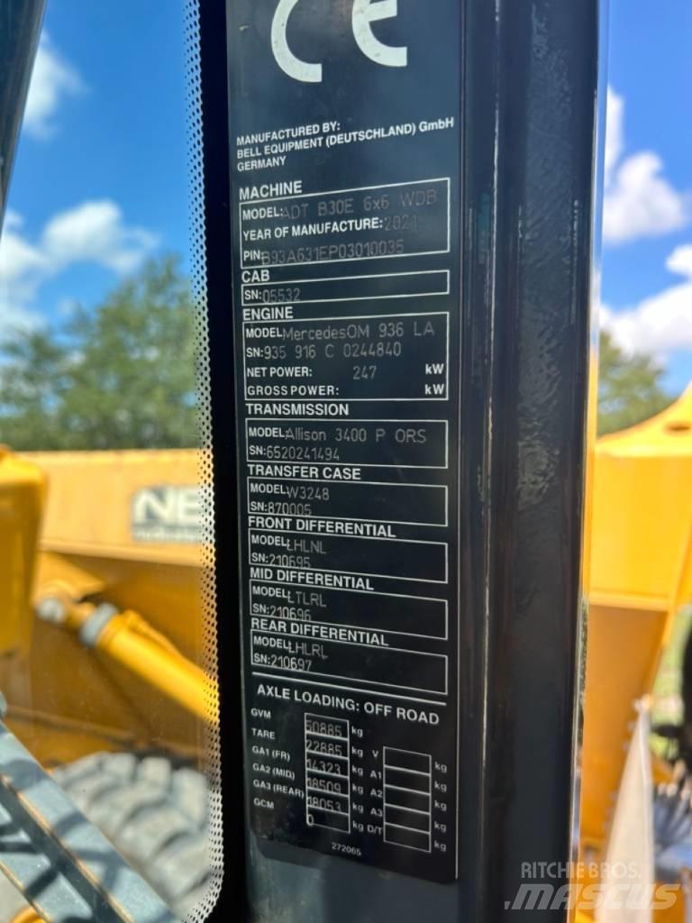 Bell B30E Karjeriniai savivarčiai