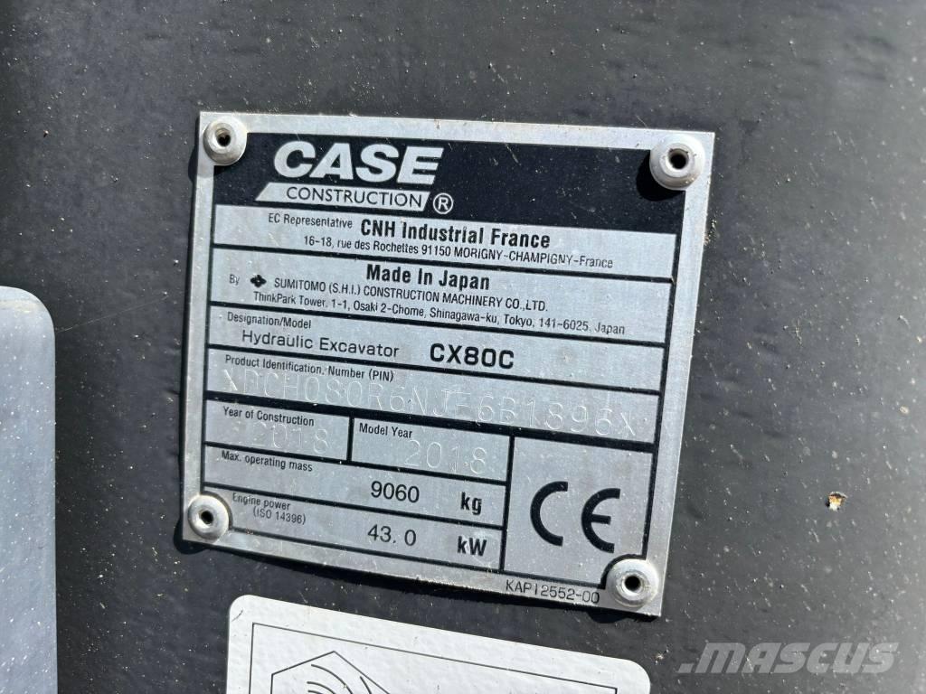 CASE CX 80 C Vidutinės galios ekskavatoriai 7-12 t