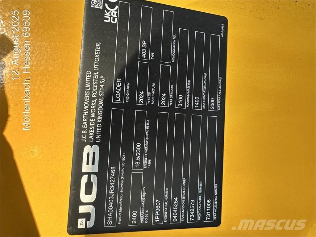 JCB 403 Naudoti ratiniai krautuvai
