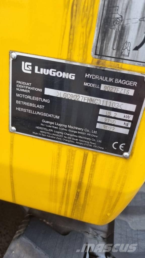 LiuGong 9027 F Mini ekskavatoriai < 7 t