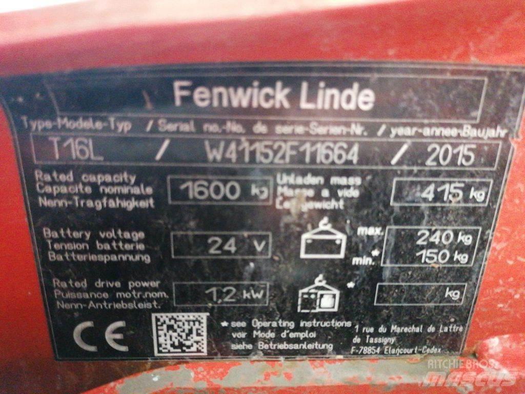 Linde T16L Rankiniai hidrauliniai vėžimėliai