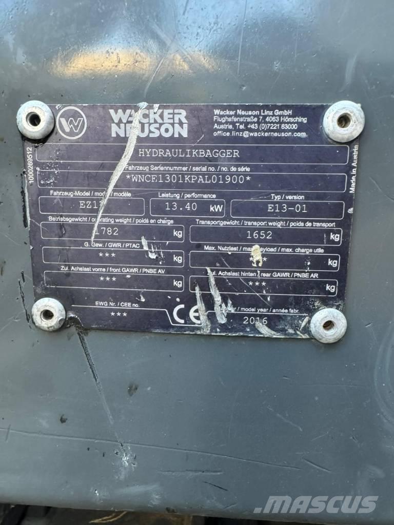 Wacker Neuson EZ 17 Mini ekskavatoriai < 7 t