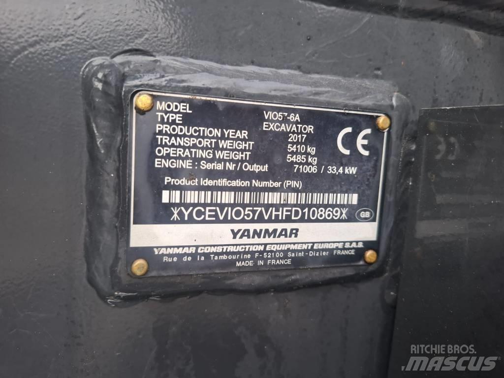 Yanmar Vio 57-6A Mini ekskavatoriai < 7 t