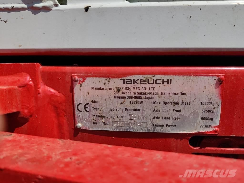 Takeuchi TB 295 W Ratiniai ekskavatoriai