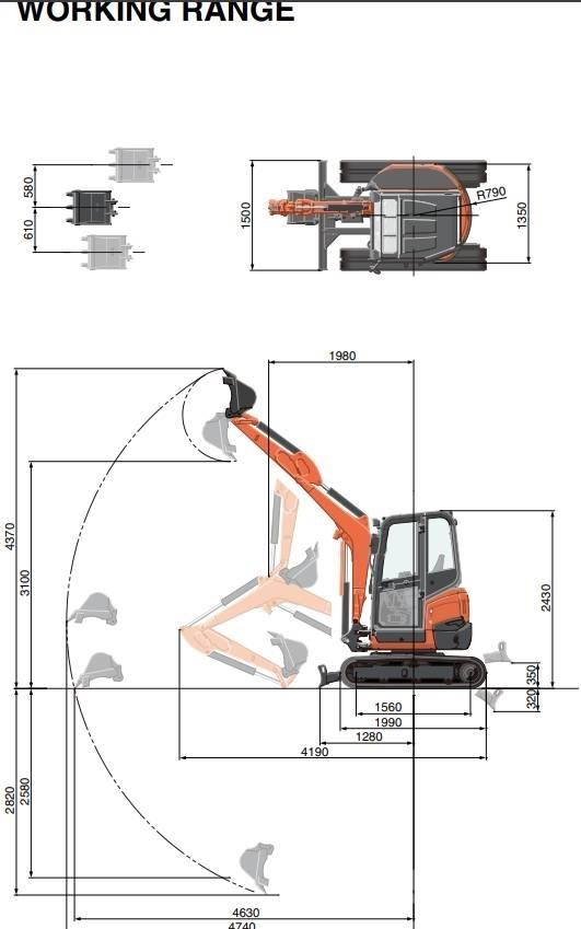 Kubota U 27-4 Mini ekskavatoriai < 7 t