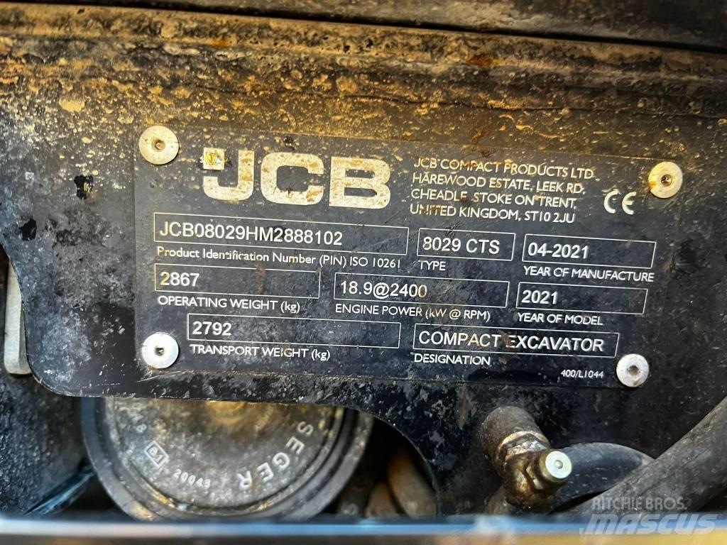 JCB 8029 CTS Mini ekskavatoriai < 7 t