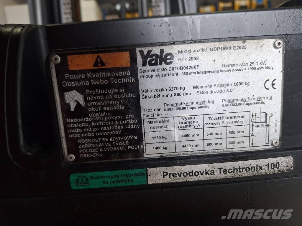 Yale GDP 16 VX LPG (dujiniai) krautuvai