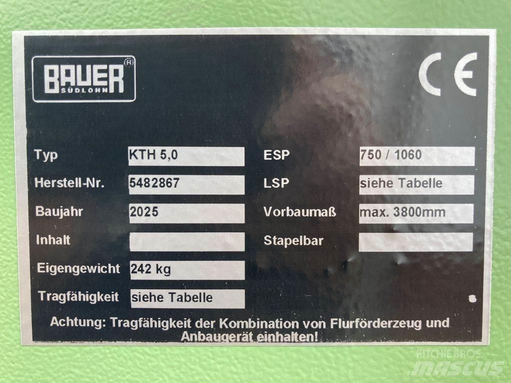 Bauer KTH 5,0 Krovimas/Kėlimas - Kita