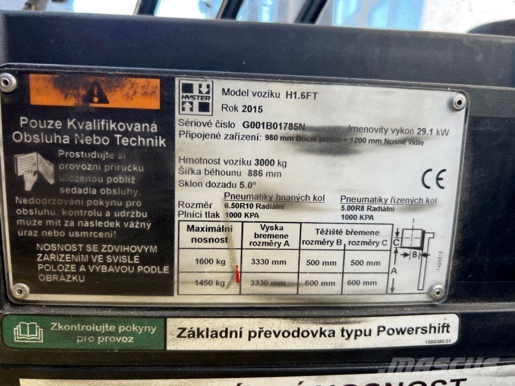 Hyster H 1.6 FT Dyzeliniai krautuvai