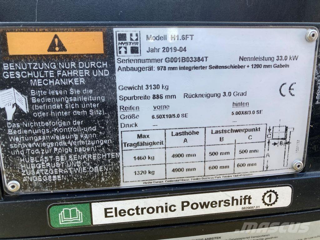 Hyster H 1.6 FT LPG (dujiniai) krautuvai