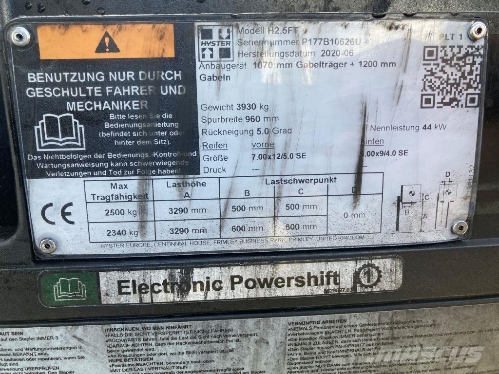 Hyster H 2.5 FT LPG (dujiniai) krautuvai