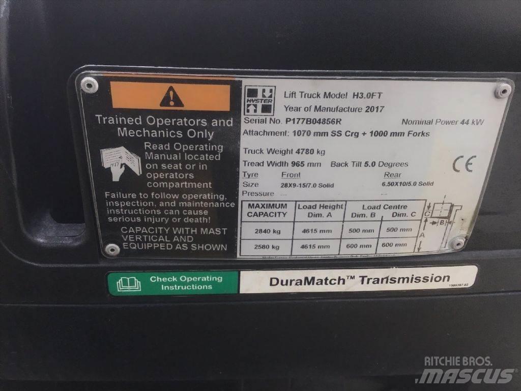 Hyster H 3.0 FT LPG (dujiniai) krautuvai