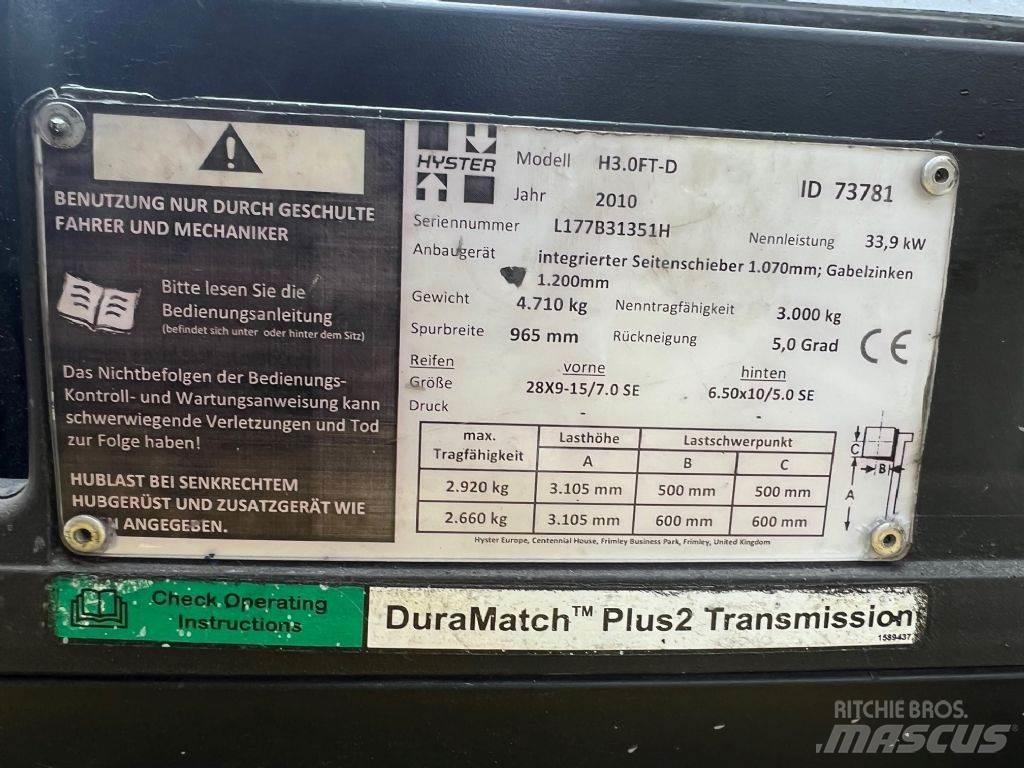 Hyster H 3.0 FT Dyzeliniai krautuvai