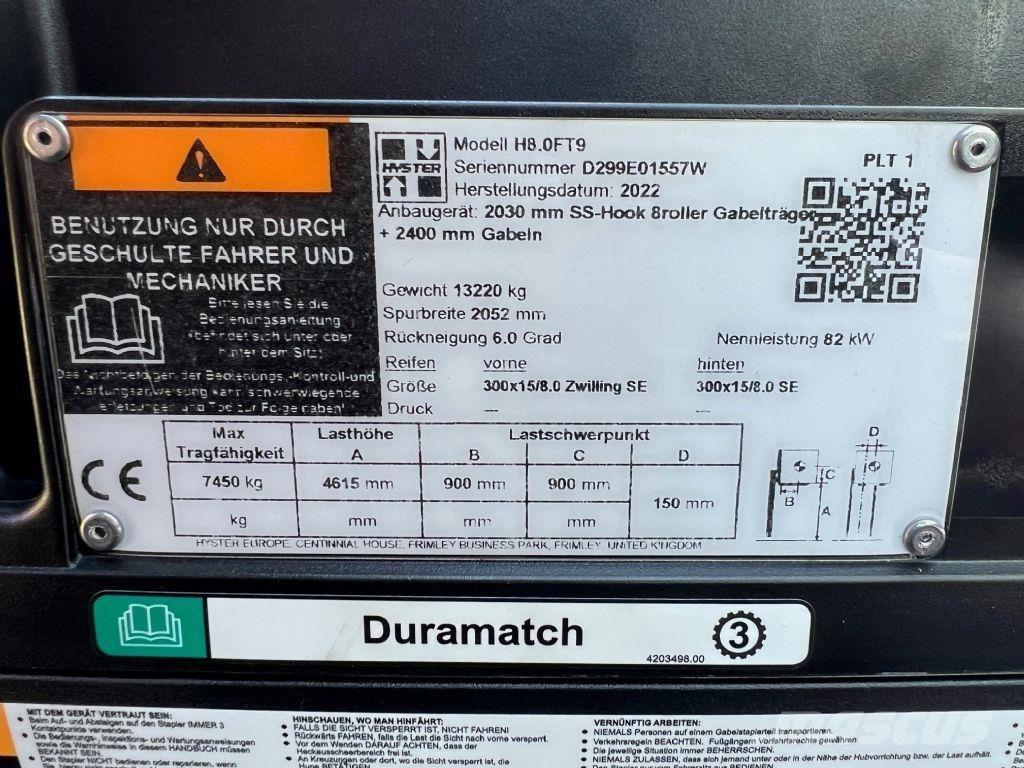 Hyster H 8.0 FT9 Dyzeliniai krautuvai