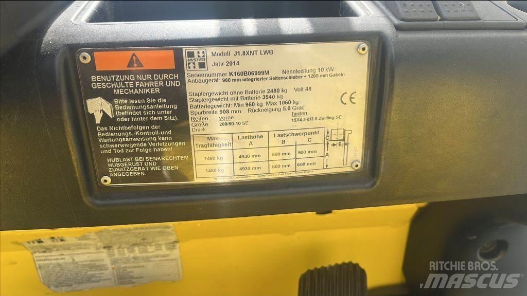 Hyster J 1.8 XNT Elektriniai šakiniai krautuvai