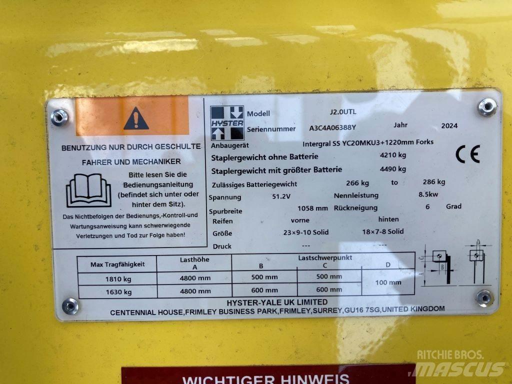Hyster J 2.0 UTL Elektriniai šakiniai krautuvai