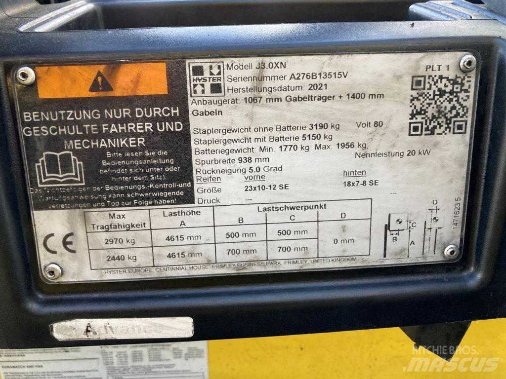 Hyster J 3.0 XN Elektriniai šakiniai krautuvai