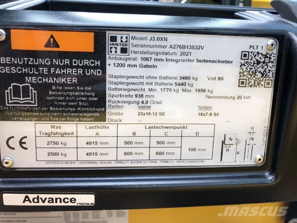 Hyster J 3.0 XN Elektriniai šakiniai krautuvai