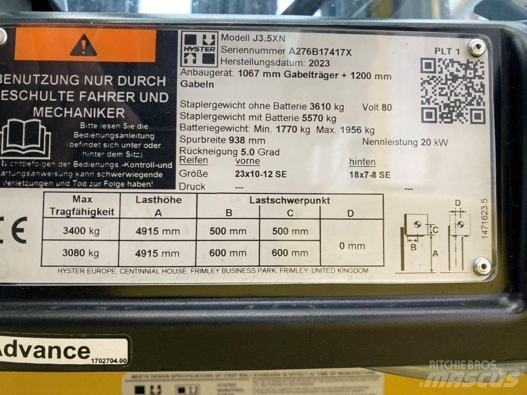 Hyster J 3.5 XN Elektriniai šakiniai krautuvai