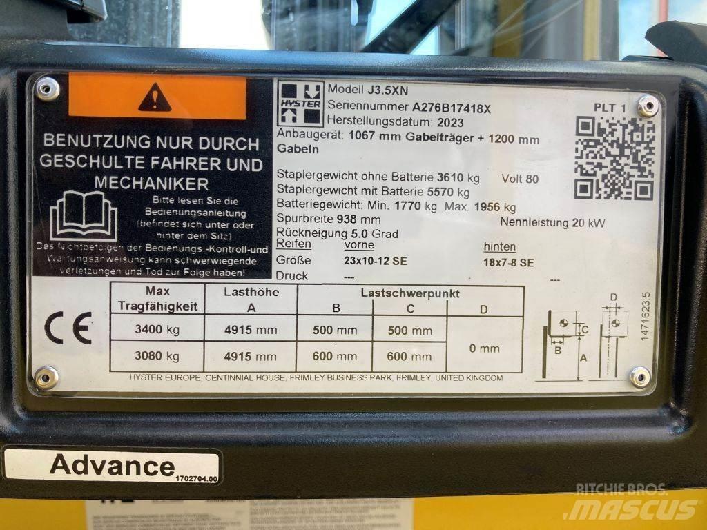 Hyster J 3.5 XN Elektriniai šakiniai krautuvai
