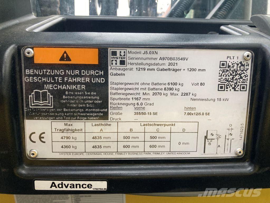 Hyster J 5.0 XN Elektriniai šakiniai krautuvai